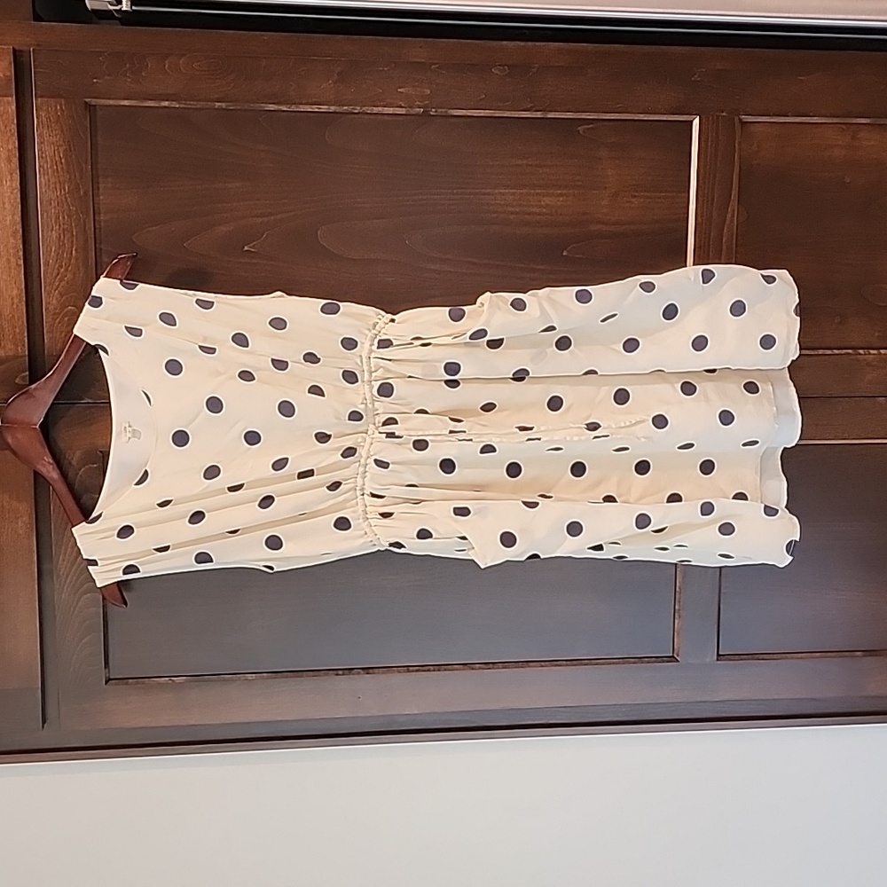 Washable silk polka-dot dress